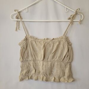 Ocean Drive Cream Smocked Camisole
